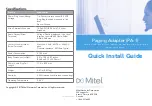 Mitel ShoreTel PA-1 Quick Install Manual preview