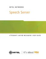 Mitel Speech Server User Manual preview