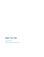 Mitel TA7100 Series Configuration preview