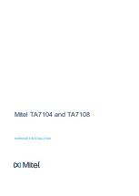 Preview for 1 page of Mitel TA7108 Hardware Installation