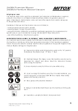 Preview for 3 page of Mitox 260BX Premium Operator'S Manual