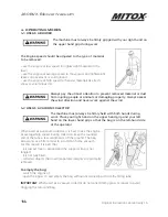 Preview for 14 page of Mitox 280BVX Operator'S Manual