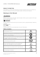 Preview for 3 page of Mitox 455CSX Operator'S Manual