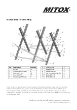 Предварительный просмотр 2 страницы Mitox MISHB User And Assembly Manual