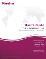 MitraStar DSL-100HNU-T1 v3 User Manual preview