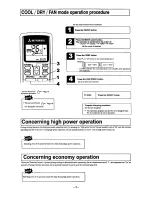 Предварительный просмотр 9 страницы Mitsubishi Daiya SRK28CBE-1 Owner'S Manual