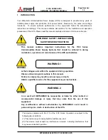 Preview for 7 page of Mitsubishi Electric 1100A Series Owner Technical Manual