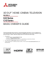 Preview for 1 page of Mitsubishi Electric 3D DLP C12 Series Basic Owner'S Manual