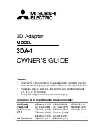 Preview for 1 page of Mitsubishi Electric 3DA-1 Owner'S Manual