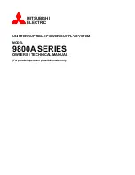 Mitsubishi Electric 9800A Series Owner Technical Manual preview
