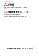 Preview for 1 page of Mitsubishi Electric 9900C Series Owner Technical Manual