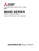 Mitsubishi Electric 9900D Series Owner Technical Manual preview