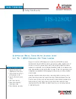 Mitsubishi Electric ANALOG VIDEO RECORDER HS-1280U Specifications preview