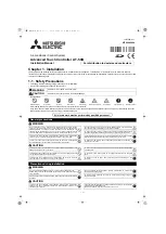 Preview for 1 page of Mitsubishi Electric AT-50B Installation Manual