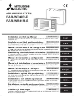 Preview for 1 page of Mitsubishi Electric ATW PAR-WT40R-E Installation And Setting Manual