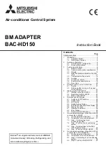 Preview for 1 page of Mitsubishi Electric BAC-HD150 Instruction Book