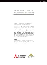 Preview for 1 page of Mitsubishi Electric BDT CITY MULTI Installation And Pre-Commissioning Booklet