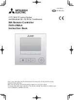 Preview for 1 page of Mitsubishi Electric CITY MULTI MA PAR-41MAA Instruction Book