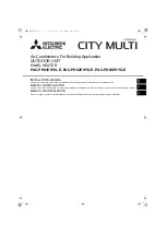 Предварительный просмотр 1 страницы Mitsubishi Electric CITY MULTI PAC-PH01EHYU-E Installation Manual