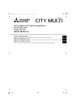 Mitsubishi Electric City Multi PAC-PH03EHYU-E1 Installation Manual предпросмотр