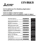 Preview for 1 page of Mitsubishi Electric City Multi PCFY-P100VKM-E Operation Manual