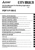 Предварительный просмотр 1 страницы Mitsubishi Electric CITY MULTI PDFY-P100VM-E Installation Manual