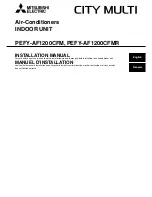 Mitsubishi Electric City Multi PEFY-AF1200CFM Installation Manual preview