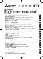 Mitsubishi Electric CITY MULTI PEFY-P-VMA(L)-E Series Operation Manual предпросмотр