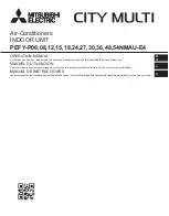 Mitsubishi Electric City Multi PEFY-P06NMAU-E4 Operation Manual предпросмотр