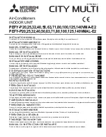 Mitsubishi Electric City Multi PEFY-P100VMA-E2 Installation Manual предпросмотр