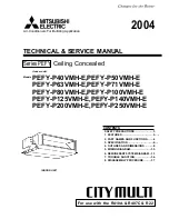 Mitsubishi Electric City Multi PEFY-P100VMH-E Technical & Service Manual preview