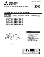 Предварительный просмотр 1 страницы Mitsubishi Electric City Multi PEFY-P30NMHU-E-F Technical & Service Manual