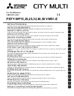 Mitsubishi Electric City Multi PEFY-WP15VMS1-E Installation Manual предпросмотр