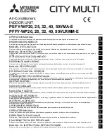 Mitsubishi Electric City Multi PEFY-WP20VMA-E Operation Manual предпросмотр