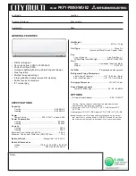 Mitsubishi Electric City Multi PKFY-P08NHMU-E2 Specifications preview