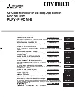 Mitsubishi Electric CITY MULTI PLFY-P-VCM-E Operation Manual предпросмотр