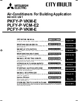 Mitsubishi Electric city multi PLFY-P-VCM-E2 Operation Manual preview