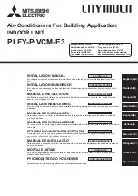 Mitsubishi Electric City Multi PLFY-P VCM-E3 Series Installation Manual предпросмотр