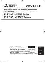 Предварительный просмотр 1 страницы Mitsubishi Electric City Multi PLFY-WL-VEM-E Series Installation Manual