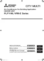 Предварительный просмотр 1 страницы Mitsubishi Electric CITY MULTI PLFY-WL VFM-E Series Installation Manual