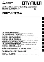 Предварительный просмотр 1 страницы Mitsubishi Electric CITY MULTI PQHY-P-YEM-A Series Installation Manual