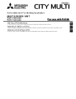 Mitsubishi Electric CITY MULTI PQHY-P-ZLMU Installation Manual предпросмотр