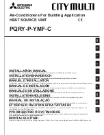 Предварительный просмотр 1 страницы Mitsubishi Electric CITY MULTI PQRY-P-YMF-C Series Installation Manual