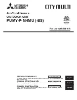 Mitsubishi Electric CITY MULTI PUMY-P NHMU Installation Manual предпросмотр