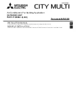 Mitsubishi Electric CITY MULTI PURY-P-ZKMU-A Installation Manual предпросмотр