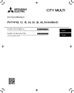 Mitsubishi Electric CITY MULTY PVFY-P08 NAMU-E1 Installation Manual предпросмотр