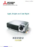 Mitsubishi Electric ColorView XD350U Specification Sheet preview