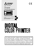 Preview for 1 page of Mitsubishi Electric CP-30DW Operation Manual