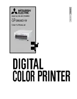 Mitsubishi Electric CP-3800DW User Manual preview