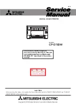 Предварительный просмотр 1 страницы Mitsubishi Electric CP-D70DW Service Manual